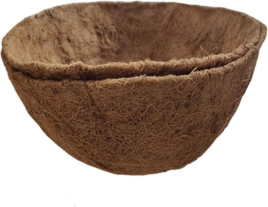 2PCS Hanging Basket Liners Coco Liner 20 Inch Round Coconut Coir Basket for Plants Replacement for Hanging Basket 100% Natural Coconut Fiber Plant Basket Liner for Garden Planter Flower Pot