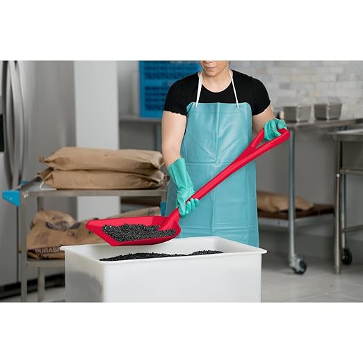SPARTA 41077EC05 Plastic Sanitary Shovel, Food Safe Plastic Shovel For Commerical Kitchens, 14 Inches, Red