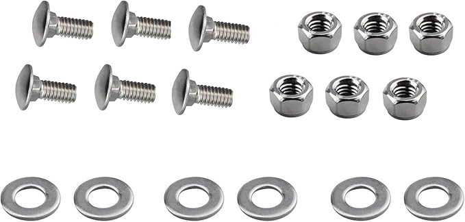 6 Pack 784-5581A Carriage Bolts Nuts (5/16-18) 5/8" for MTD Snow Blower Shave Plate Scraper Bar Replacement