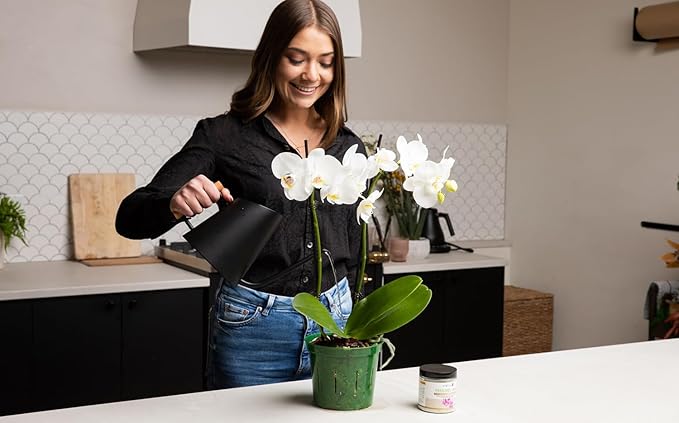 Deluxe Orchid Starter Kit - Orchid Moss - (Includes Phalaenopsis Gold Classic Orchid Potting Mix, Orchid Fertilizer, Plus a 5 inch Orchid Pot, Flower Clip, and Plant Label)