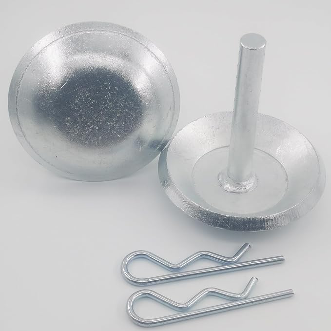 2205071 2208864 2-Pack Snow Plow Skid Shoes Quick Release Adjustable Pin Lock Plow Skid Feet Replacement Hardened Steel Snow Plow Non-Slip Base - with Quick-Release Cotter Pins