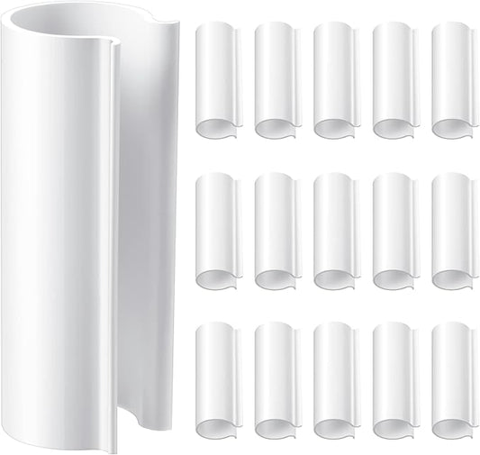Jetec 16 Pcs PVC Pipe Clamps Greenhouses Strap Clips 2.4 Inches Long Summer PVC Water Pipe Clamps Strap Clips for Woodworking(for 1/2 Inch PVC Pipe,White)