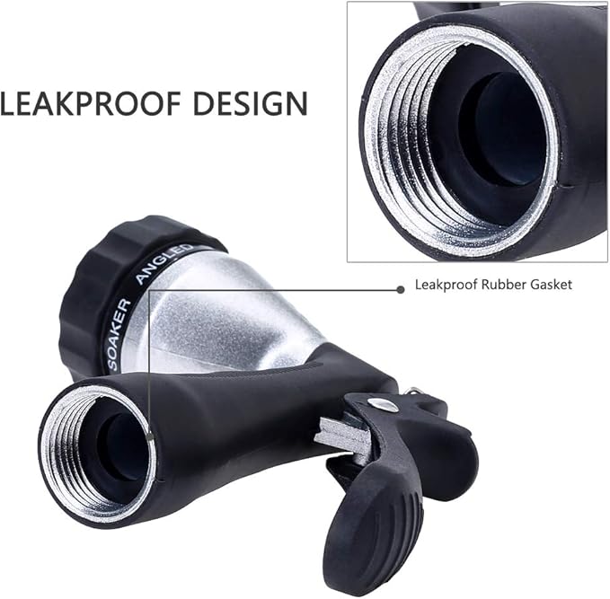 GREEN MOUNT Water Hose Nozzle Spray Nozzle, Metal Garden Hose Nozzle with Adjustable Spray Patterns, Perfect for Watering Plants, Washing Cars and Showering Pets