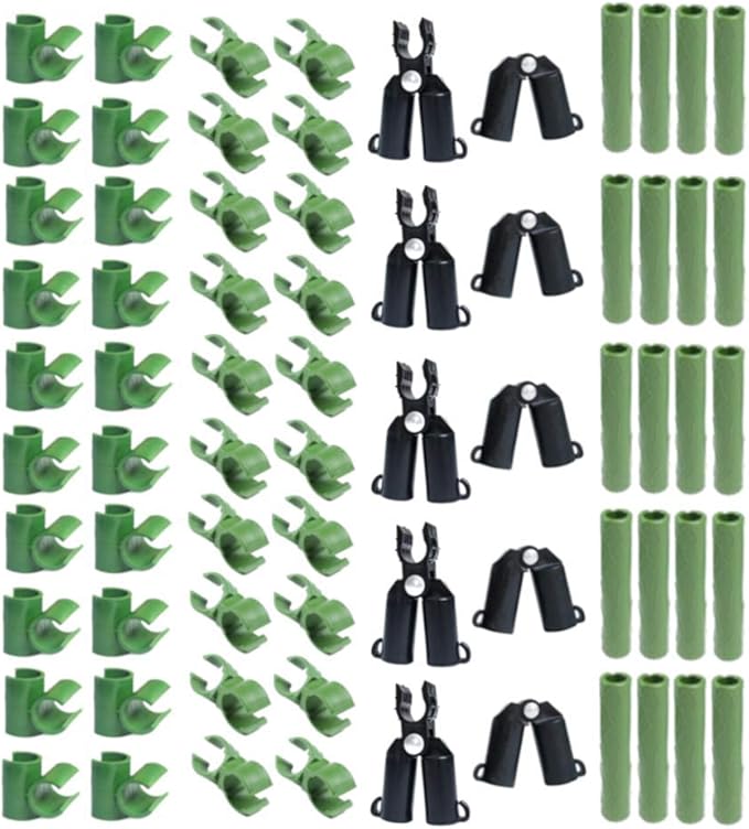 70Pcs Adjustable Plant Trellis Connector Clip Plastic Plant Connector Stakes Garden Plastic Connector Connecting Joint Buckle Clip 11mm