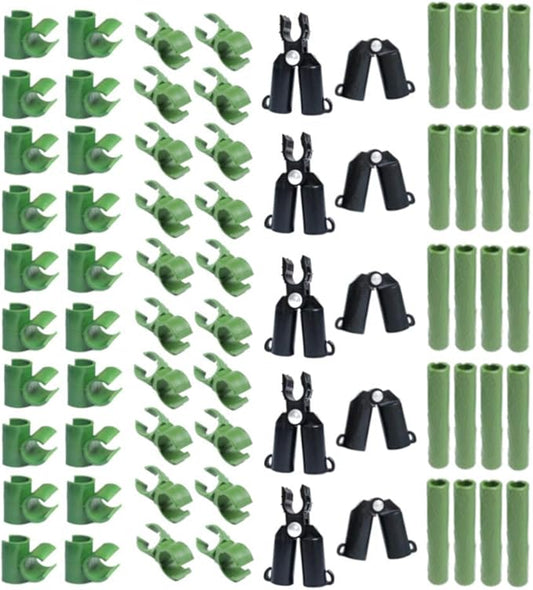 70Pcs Adjustable Plant Trellis Connector Clip Plastic Plant Connector Stakes Garden Plastic Connector Connecting Joint Buckle Clip 11mm