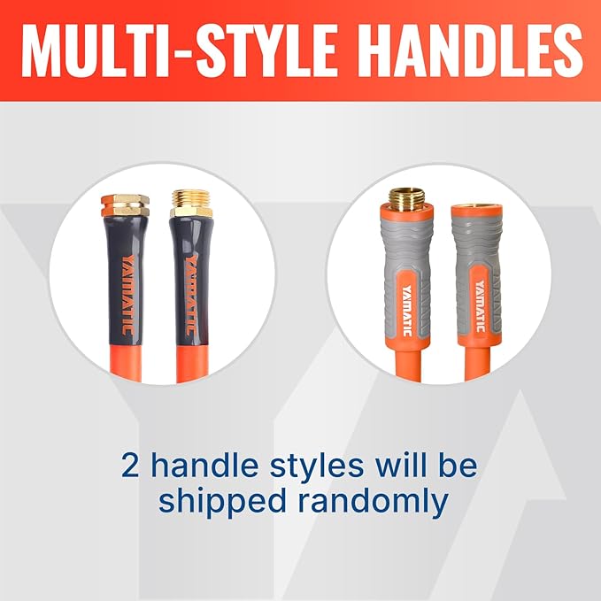 YAMATIC Heavy Duty Garden Hose 5/8 in x 40 ft with Swivel Fitting, Super Flexible Water Hose, All-weather, Lightweight, Burst 600 PSI