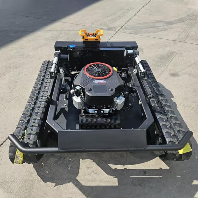 Lawn Mower, Remote Control Lawn, Small Crawler,27HP Gas Engine,Oil-Electric Hybrid Drive Lawn Mowing and Weed Whacker, All Terrain Grass Cutter Yard Mower, 65° Climbing (SKD-764-90L)