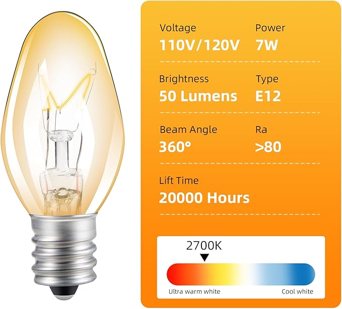 Original 6 Pcs Flea Trap Replacement Light Bulbs, Special for Flea Traps for Inside Your Home, Friendly for Kids & Pets, Warm Light