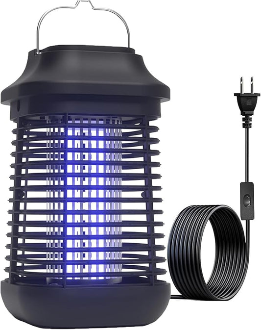 Bug Zapper for Outdoor and Indoor,3-Meter Power Cord with Switch Mosquito Zapper,Bug Zapper Outdoor for Home Backyard, Patio