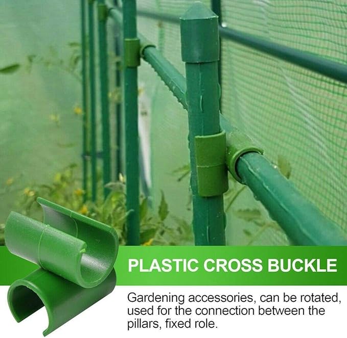 70Pcs Adjustable Plant Trellis Connector Clip Plastic Plant Connector Stakes Garden Plastic Connector Connecting Joint Buckle Clip 11mm