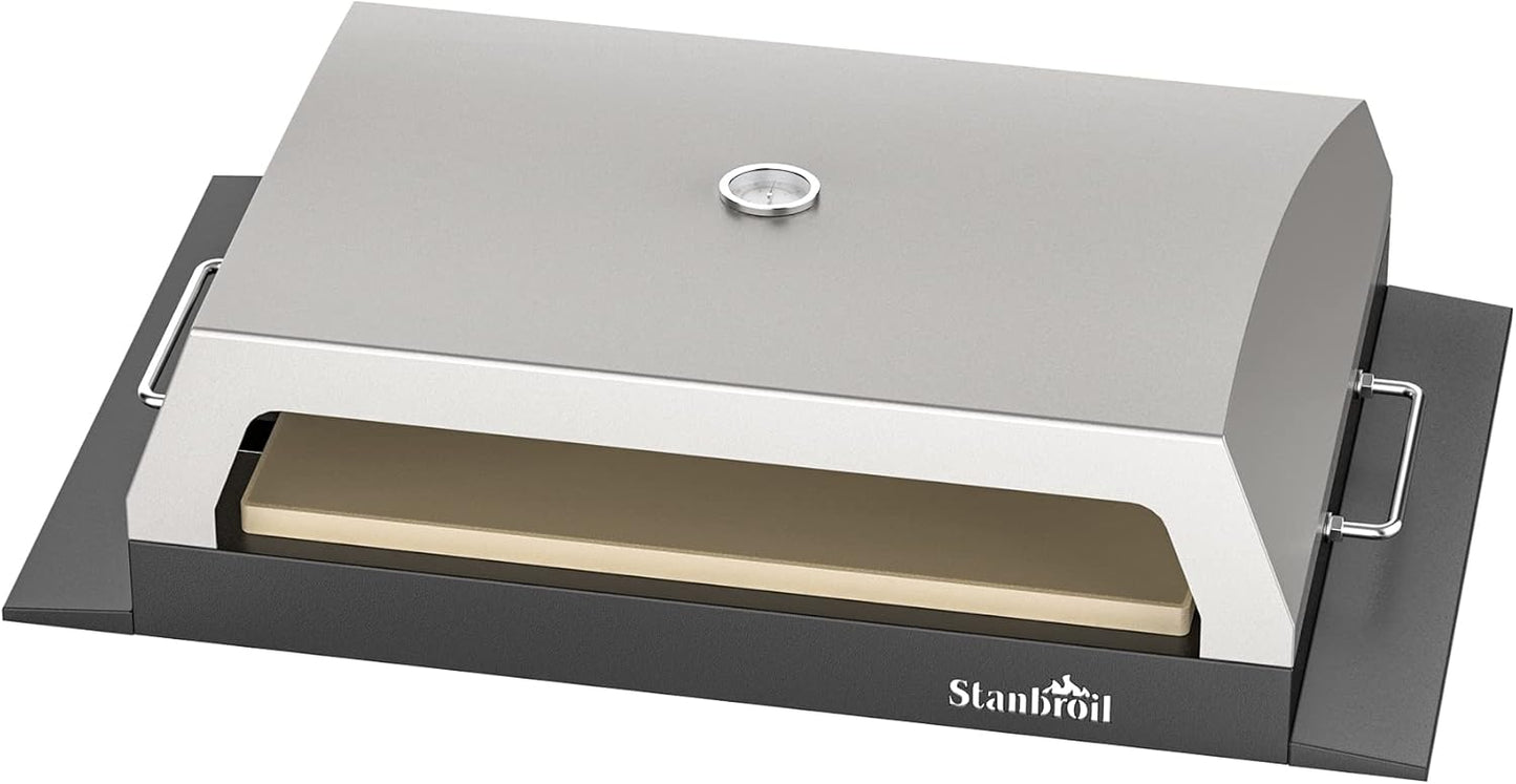 Stanbroil Outdoor Pizza Oven for Blackstone 22" 28" 36" Flat Top Gas Grill, with 19" x 15" Pizza Stone