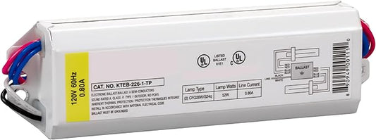 OHLECTRIC Replacement for Keystone KTEB-226-1-TP CFL Electronic Fluorescent Ballast | 2 Lamp 26 Watt & 120V Input with Rapid Start | Thermally Protected Design for Enhanced Safety and Efficiency