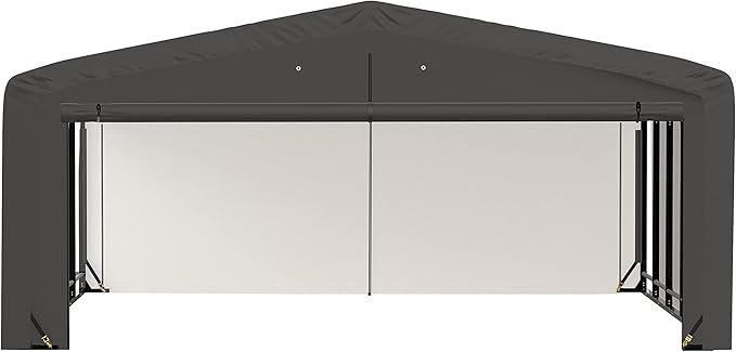 ShelterLogic ShelterTube Garage & Storage Shelter, 20' x 23' x 10' Heavy-Duty Steel Frame Wind and Snow-Load Rated Enclosure, Gray