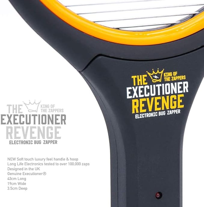 The Executioner Fly Killer Mosquito Swatter Racket Wasp Bug Zapper Indoor Outdoor Over 50cm Long (The Executioner Revenge)