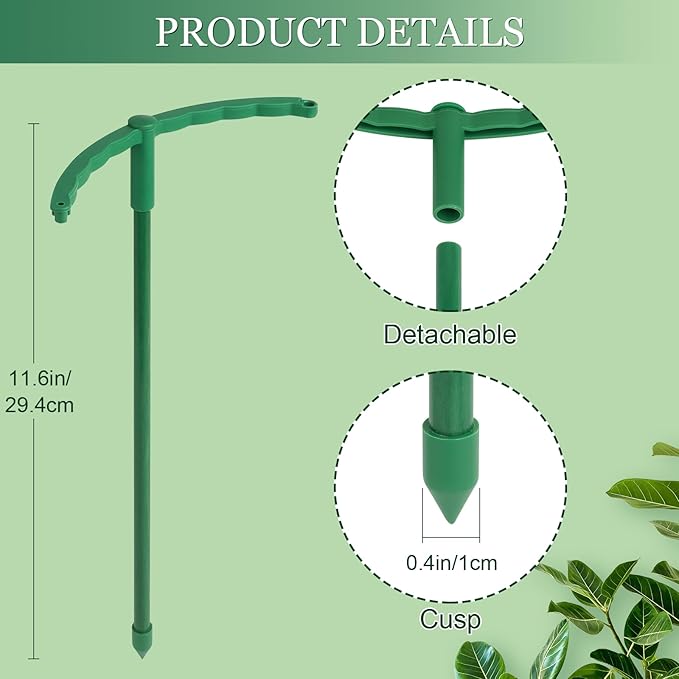 24Pcs Plant Support Stakes, Half Round Plant Stakes for Indoor Plants, Stackable Garden Flower Support, Plant Cages for Tomato,Monstera, Peony, Hydrangea, Climbing Plants