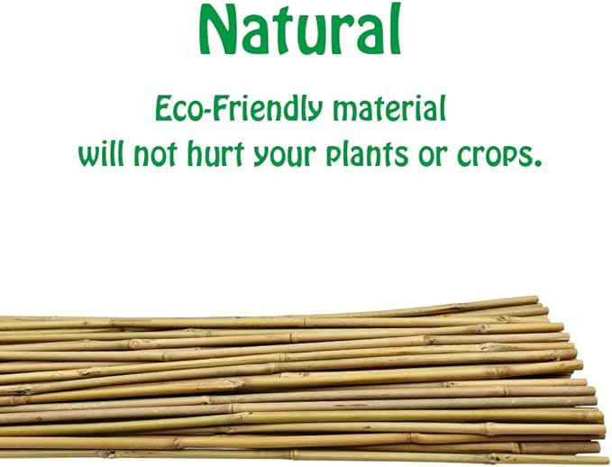 3 Feet Natural U-Hoops Bamboo, Mininfa Garden Trellis, Bamboo Trellis U-Shape for Plant Support - 3 Pack