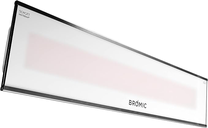 Bromic Platinum Smart Heat Marine 2300W Electric Patio Heater - Radiant Infrared, 220V-240V, White Finish - BH0320017