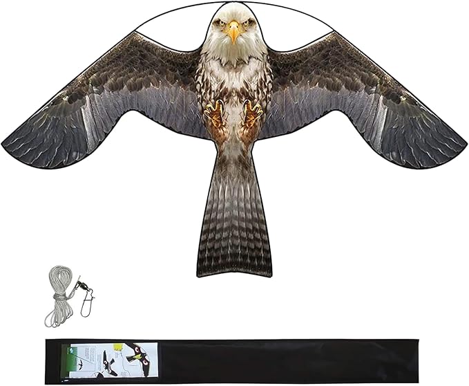 eyijklzo Bird Scarer Flying Kite Crops Farm Flying Bird Hawk Flying Kite