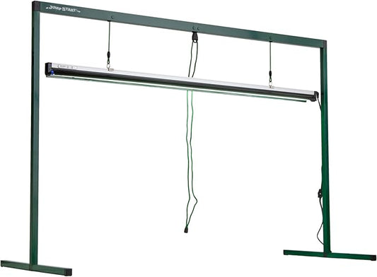 Jump Start 4 Foot T5 Grow Light System Standing Fixture with Built-In Timer for Seedlings, Cuttings, Flowers, and House Plants