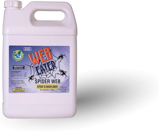 1 Gallon Concentrated Spider Web Washaway Spray with Nozzle- Natural & Long Lasting up to 6 Months