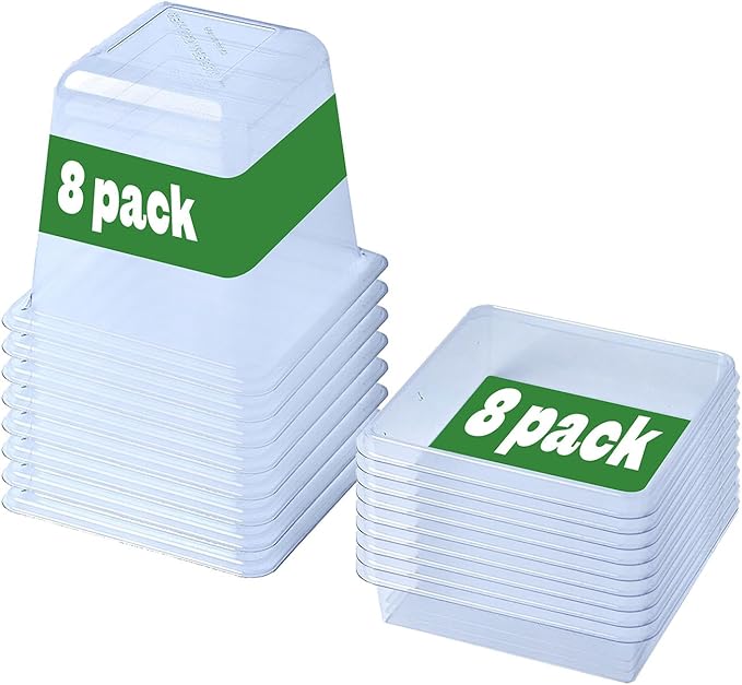 Epic Gardening Reusable Germination Domes & Trays - Easy Watering Seed Starting - Gardener Friendly Plant Trays for Seedlings | UV-Treated & BPA-Free (8)