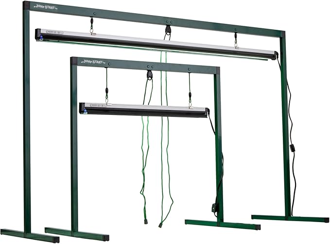 Jump Start 4 Foot T5 Grow Light System Standing Fixture with Built-In Timer for Seedlings, Cuttings, Flowers, and House Plants