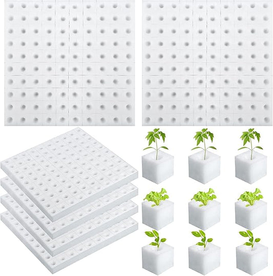 XIDAJIE 600 Pcs Hydroponic Sponges Planting Gardening Tool Soilless Cultivation Seedling Sponges Cultivation Sponge Greenhouse for Small Bud Growth & Grow Seedlings