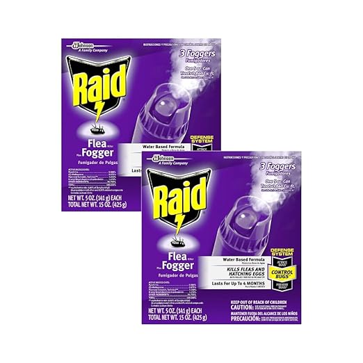 Raid Flea Flogger Plus Killer, Kills Fleas and Hatching Eggs 3 Count (Pack of 2)