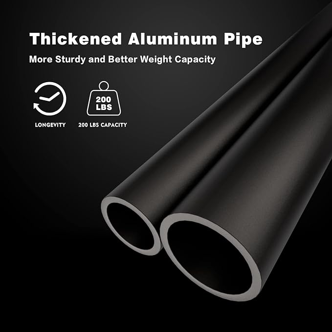 36 Inch Aluminum Outdoor Dining Table - Square Patio Table for 4-Person, Weather-Resistant Dining Table Furniture for Lawn Backyard Garden Deck Kitchen Indoor Outdoor Use (Black)