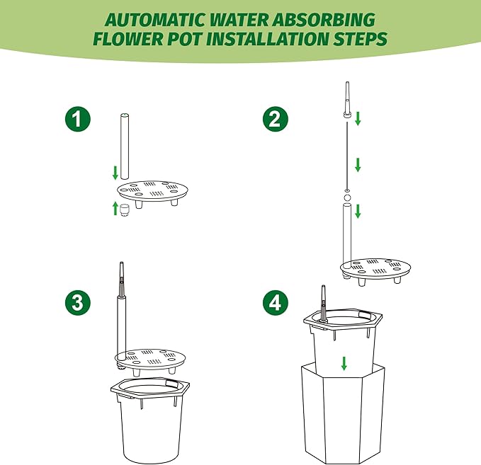 16 Inch Tall Outdoor Planters Set of 2, Self Watering Pots for Indoor Plants with Water Level Monitor & Drainage Hole & Wheels, Large Planter Pots for Garden, Patio, Balcony, Lounge, Black