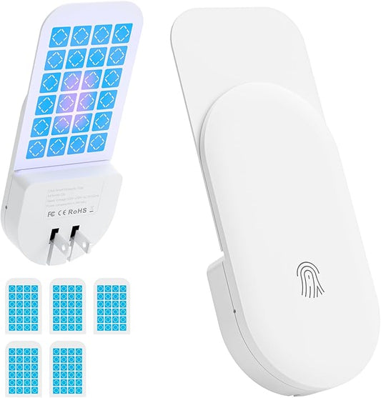 Fly Trap Indoor, 3 in 1 Plug-in Fruit Fly Trap,1 Trap White and 5 Glue Cards, Fruit Fly Traps for Indoors, Flying Insect Trap for Gnat, Moth, Mosquito, Suitable for Every Part of The Home