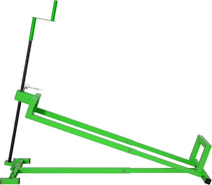 Ride-On Lawn Mower Jack Lift - Telescopic Maintenance Jack for Garden Tractors and Riding Lawn Mowers, 880 lbs Weight Capacity, Manual and Power Tool Handles Included