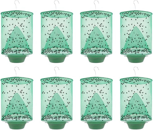 Fly Trap Indoor and Outdoor, 8 Pack Reusable Hanging Fly Killer, Pest Control, Fly Traps for Ranch,Family Farms, Park, Restaurants