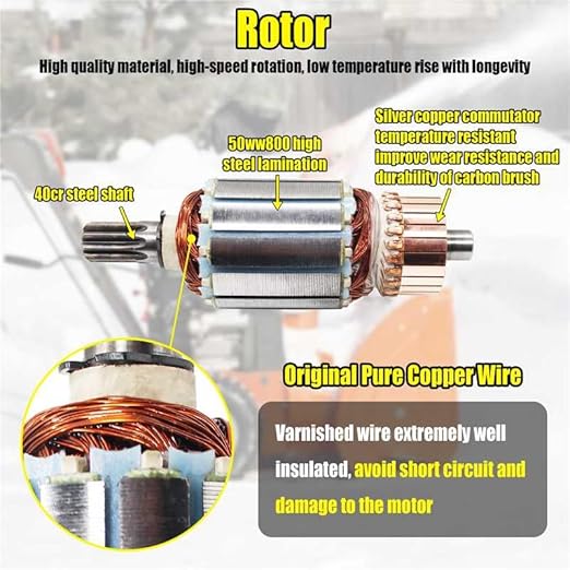 fullas JQ170 Electric Starter Motor Fit for Troy-Bilt MTD Cub-Cadet Craftsman 951-10645A, 751-10645A, LCT Ariens 208cc 254cc Engine for Husqvarna Ariens Snowblower Starter