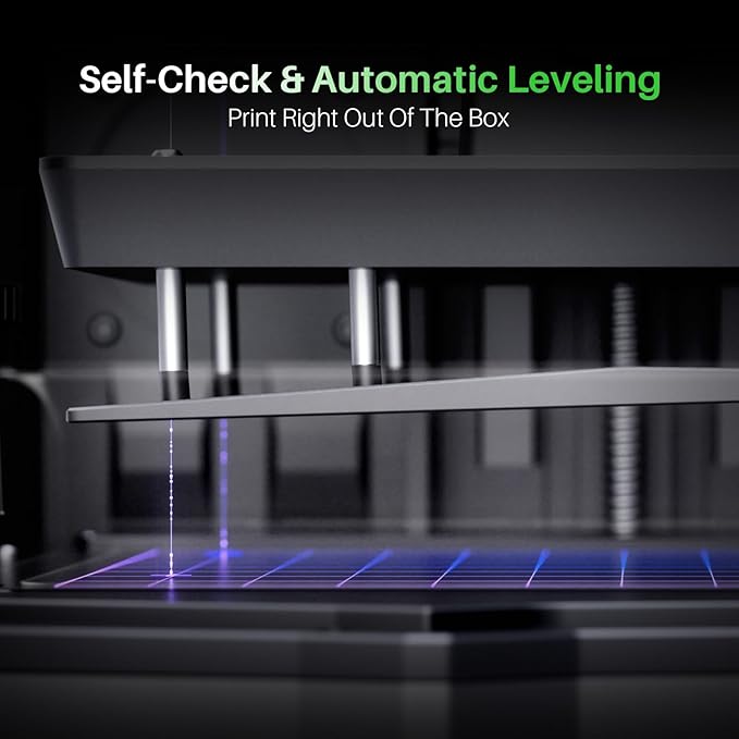 ELEGOO Saturn 4 Resin 3D Printer, 10" 12K HD Mono LCD, Smart Automatic Leveling, AI Print Monitoring, Large Printing Volume 8.62 x 4.84 x 8.66 inches