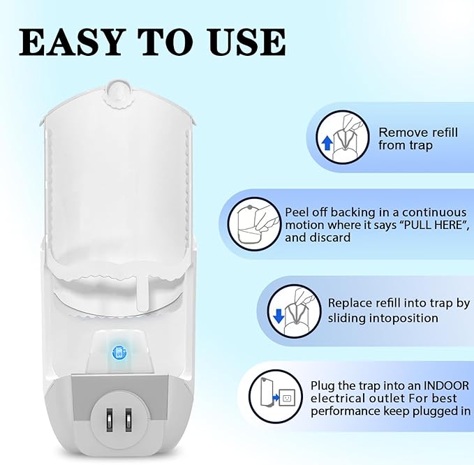 33 Pack Flying Insect Trap Refills Compatible with Zevo Flying Insect Trap M364 M364A and Max, Safe with Kids & Pets