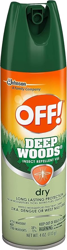 OFF! Deep Woods Dry Spray Long Lasting Protection (Pack - 8)