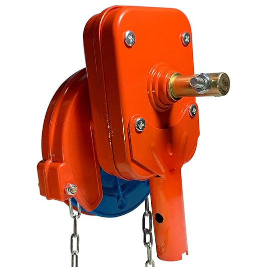 UYGALAXY Manual Winch Greenhouse Film Roll Up Roof Unit for Ventilation ﻿Agricultural Manual Film Coiler Device Side Top Film Coiling Rolling Blinds Machine(13ft Circumference Chain)