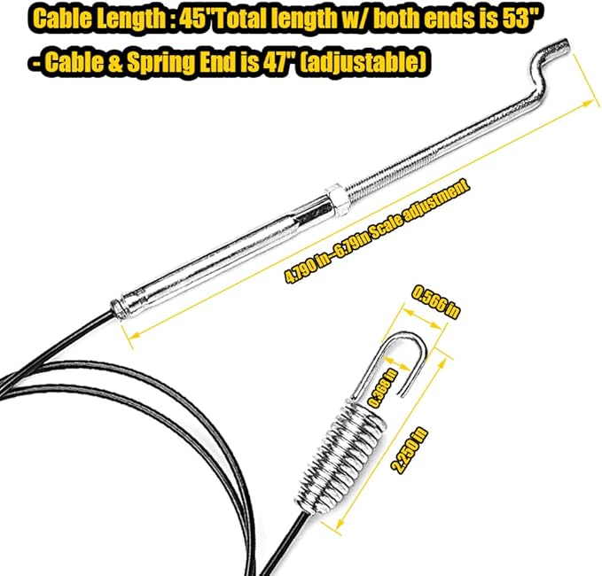 746-0897 290-653 946-0897 603-0424 Auger Drive Clutch Cable for MTD 2 Stage Snowblowers Replacement Parts 677-0424 746-0897A