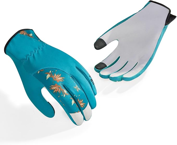 Vgo... Women Gardening Gloves Premium Goat Leather Work Gloves Thornproof for Pruning,Outdoor Activities(GA7454/GA3561)