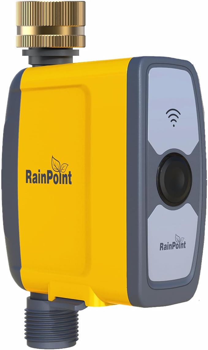 RAINPOINT WiFi Water Timer - TTV103WRF Brass Inlet Sprinkler, Use with TWG004WRF WiFi Hub