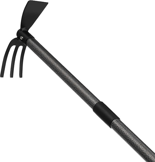 Adjustable Garden Hoe – Multi-Purpose Weeding & Digging Tool with Ergonomic Handle, Length (16"-60"), Rust-Proof Coated Steel, Heavy Duty for Farm, Yard, Gardening
