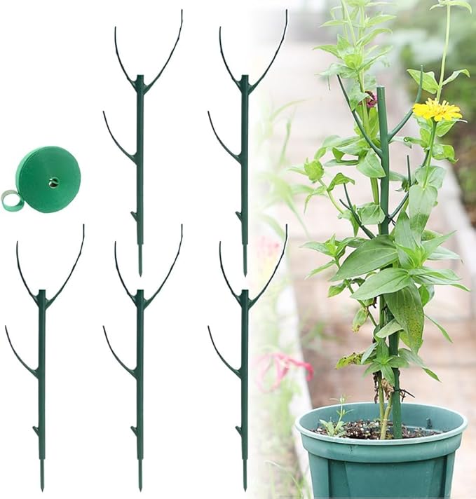 5 Pack Stackable Monstera Plant Support, Garden Plant Support Stakes for Indoor Outdoor Plants, Climbing Plant Support Structures Plant Holder Stick Moss Pole for Support Tall Potted Plants (5)