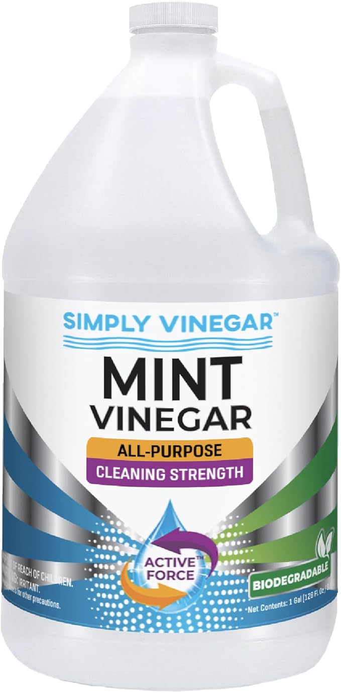 Mint Vinegar – with Refreshing Mint Scent for Cleaning, Home, Laundry, 128 oz