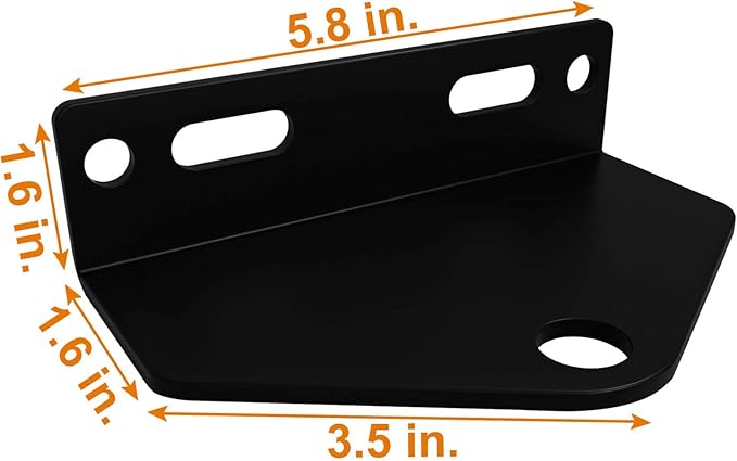 Universal Zero Turn Lawn Mower Trailer Hitch 5 Inch Heavy Duty Steel - Including Installation Hardware (Black)