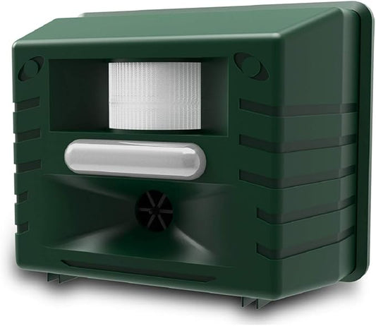 ASPECTEK Yard Sentinel Outdoor Ultrasonic Animal Repeller with Motion Sensor, Adjustable Volume, Waterproof, Extension Cord, Powerful Repel for Squirrel, Raccoon, Skunk, Rabbit, Fox, Deer, Etc