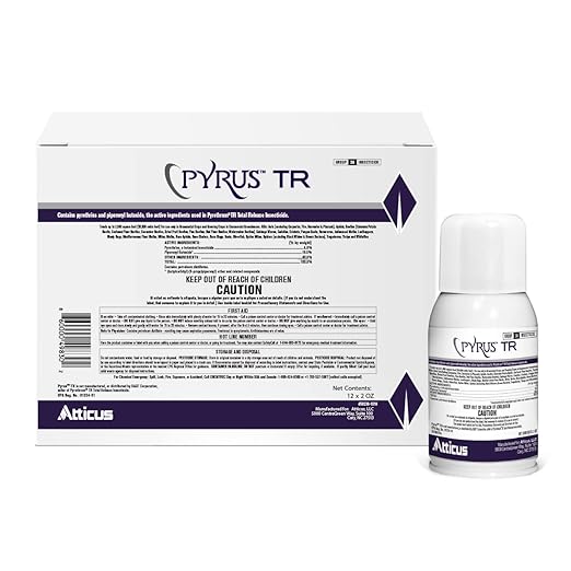 Atticus Pyrus TR Greenhouse Fogger (12 Pack) - Total Release Pyrethrin Insecticide/Miticide - Controls Mites, Thrips, Aphids, Whiteflies, Fungus Gnats (Packaging May Vary)