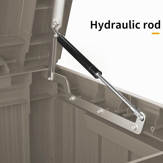 80 Gallon Outdoor Storage Box Waterproof Lockable Resin Deck Box Large, Patio Storage Bin for Pool Accessories Cushion Furniture, Garden Tools, UV-Resistant Outside Delivery Grey