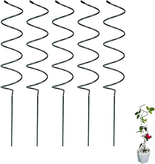 Tomato Twist Stake, Twisted Tomato Stakes Plant Supports, Tomato Cages Climbing Stake, Plant Support for Potted Plants Tomato Rose Vine, Plant Support Stakes for Potted Plants (5pcs)