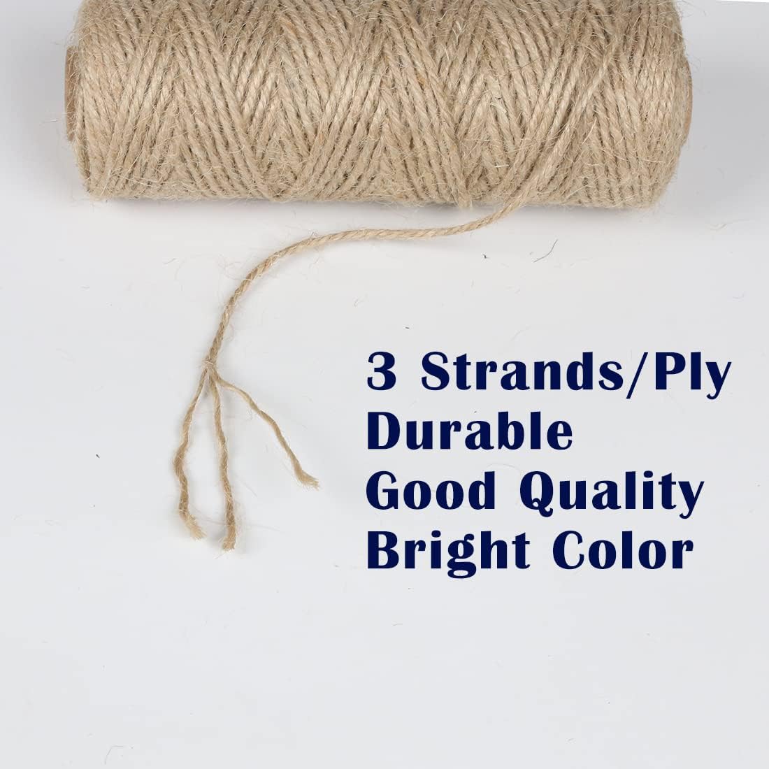 PerkHomy Garden Twine Strong Natural Jute 328 Feet Long Brown Twine for Gardening Tomato Climbing Plant Tie Floristry Crafts Gift Wrapping Packing Decor (Brown 2.5mm * 328feet)